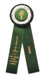 Rosette Ribbons--Double Pleat with Two Streamers